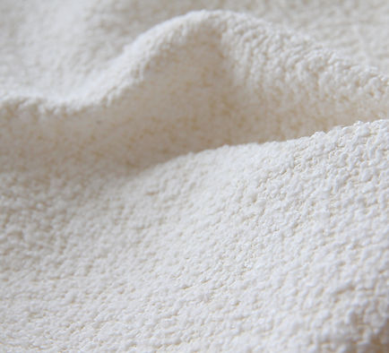 Cream white boucle upholstery fabric LinenSpace