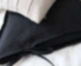 Black linen pillow sham 80x80 with ties SALE