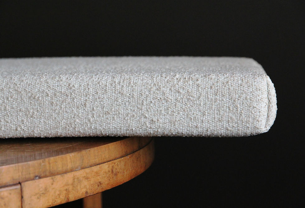 Thumbnail: Modern boucle custom bench cushion