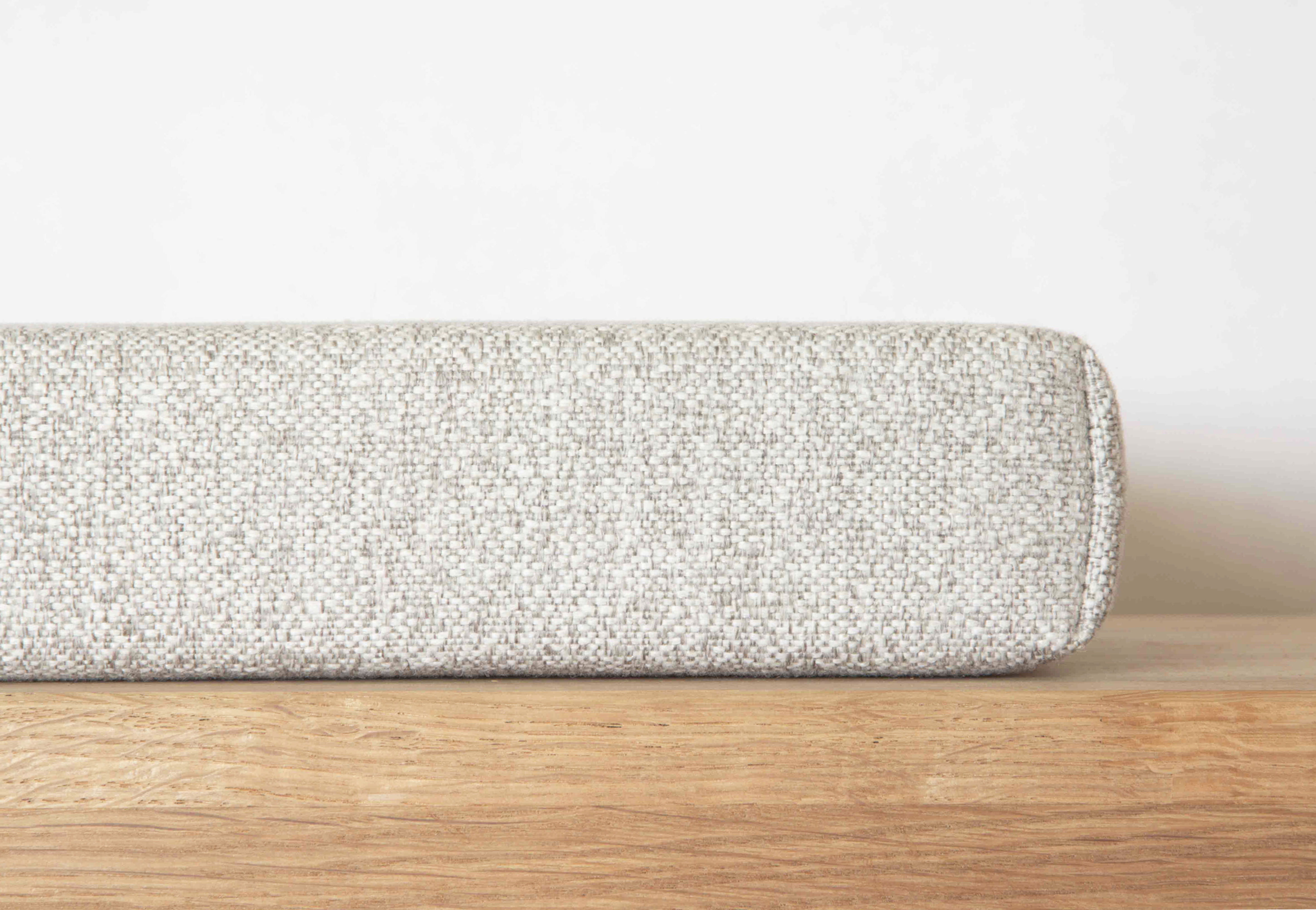 Made-to-order light silver gray custom size bench seat cushion
