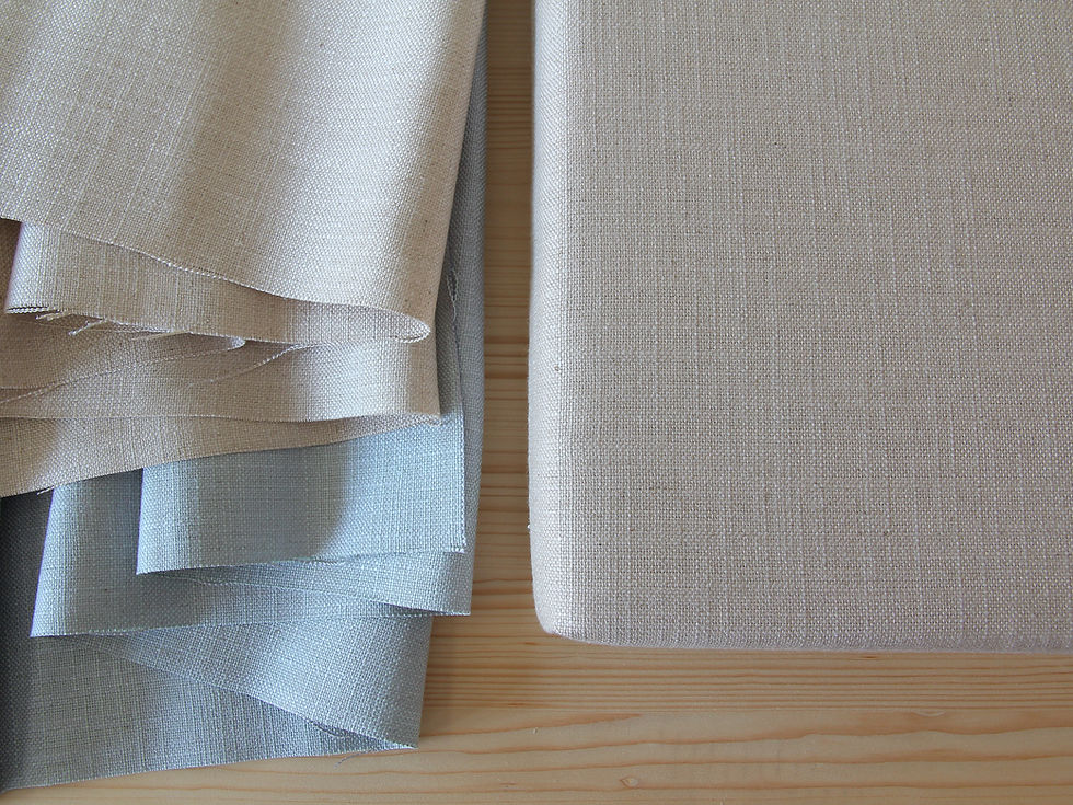 Thumbnail: Rustic Cream Linen Blend Bench Cushion