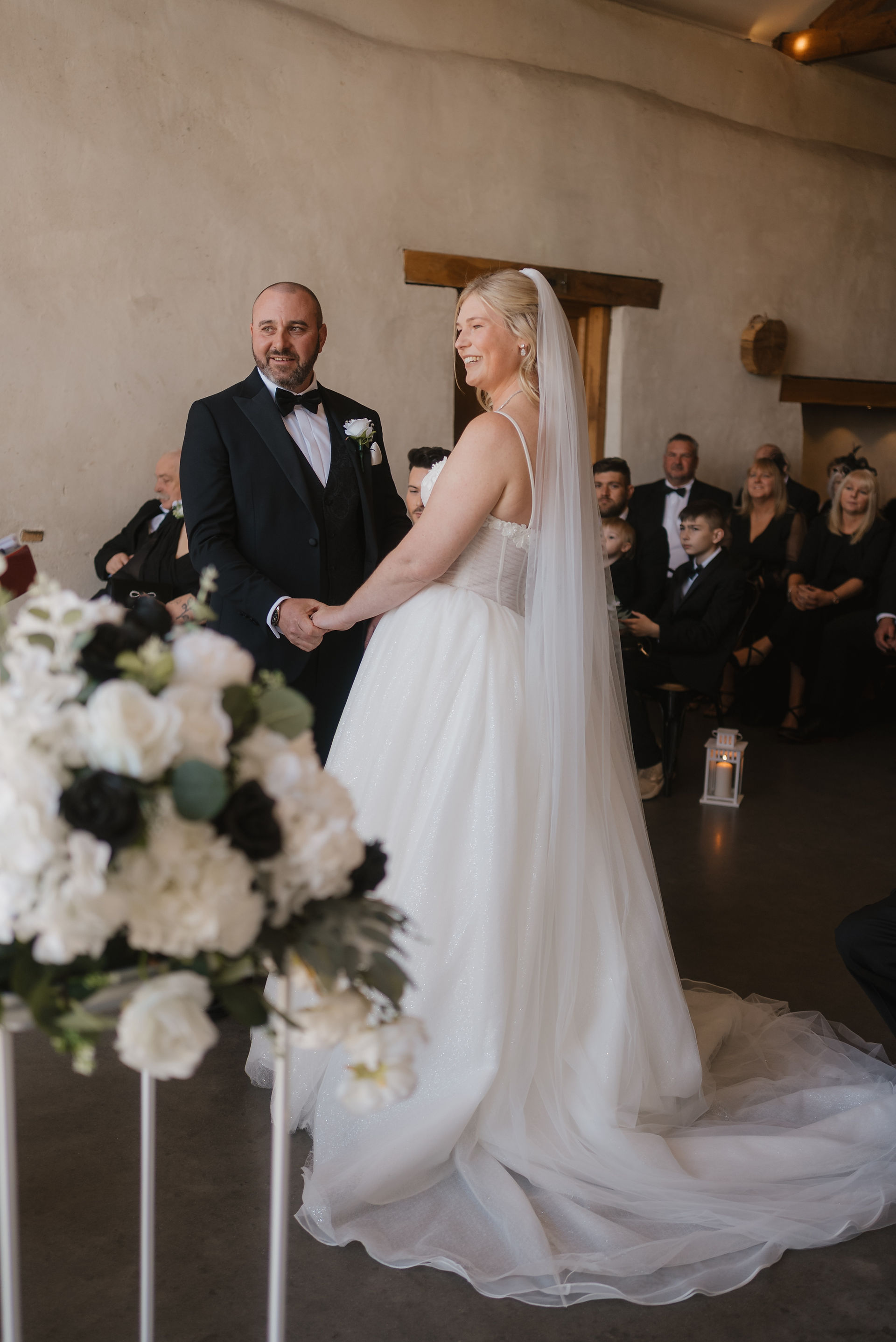 indoor ceremony space barn at upton barn wedding devon, barn wedding venue