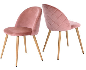 Modern Blush Velvet Chair Set