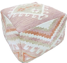 Aztec print pastel pouf