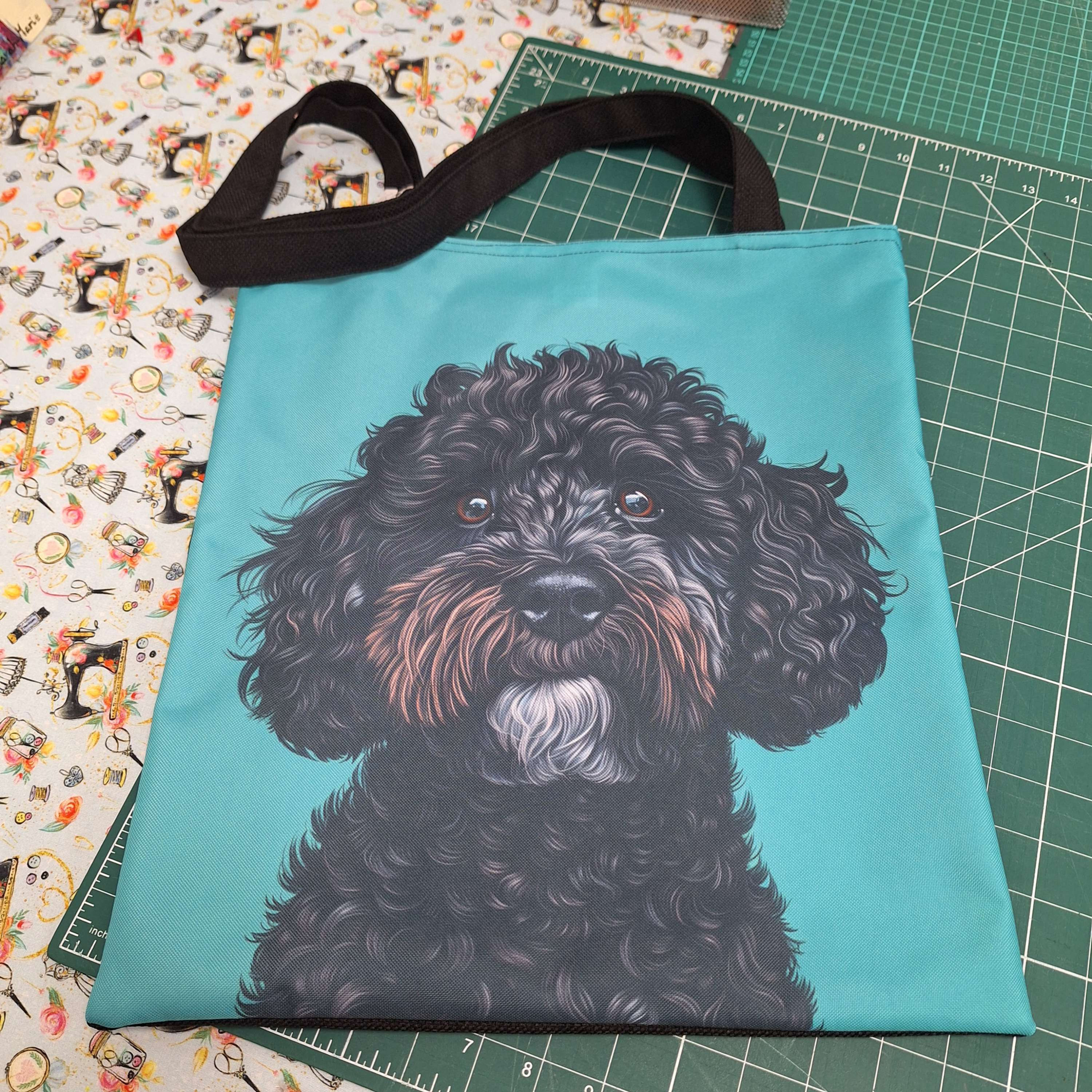 Black Cockapoo Tote Bag