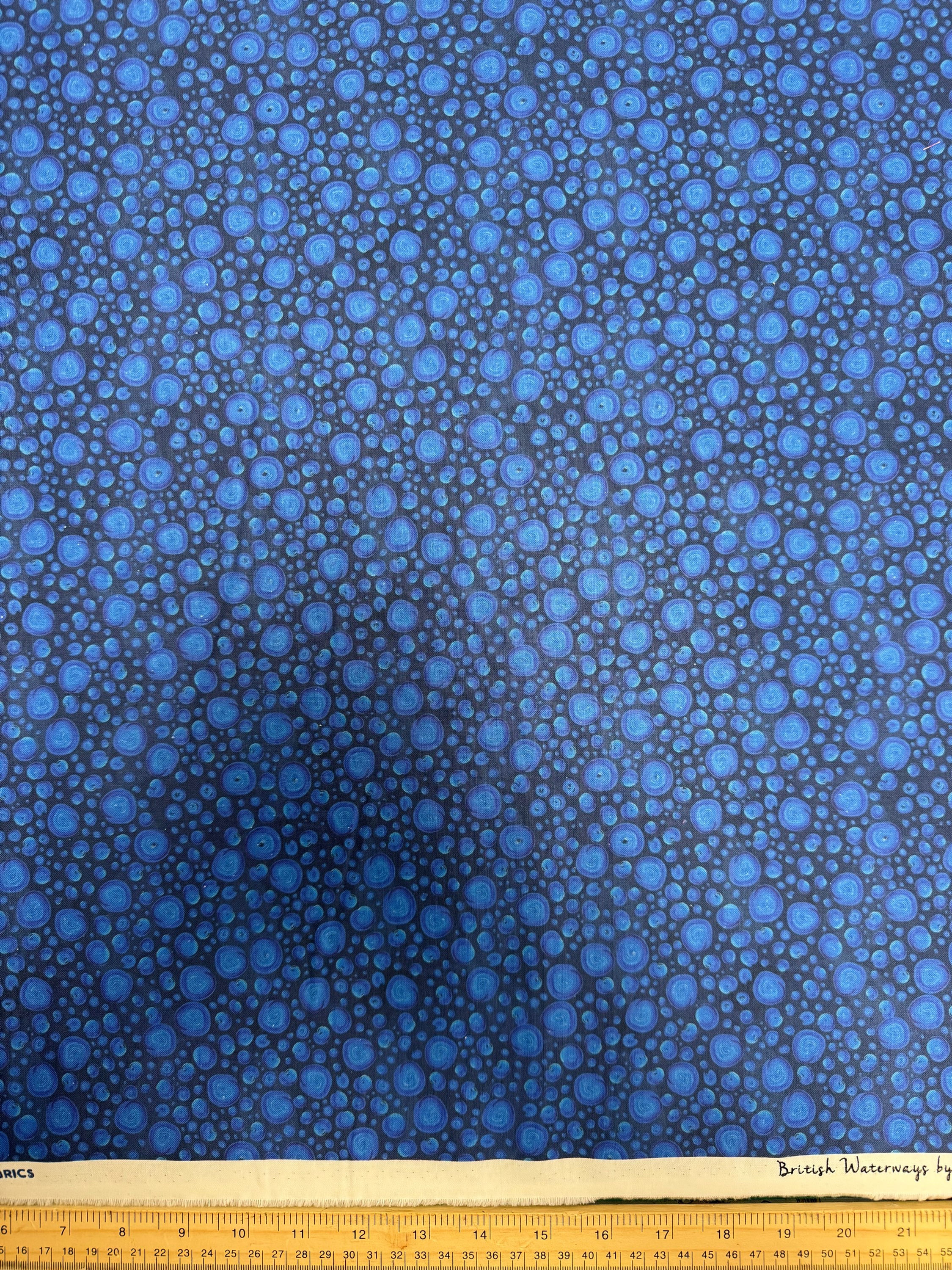 Bubbles Blue Fabric