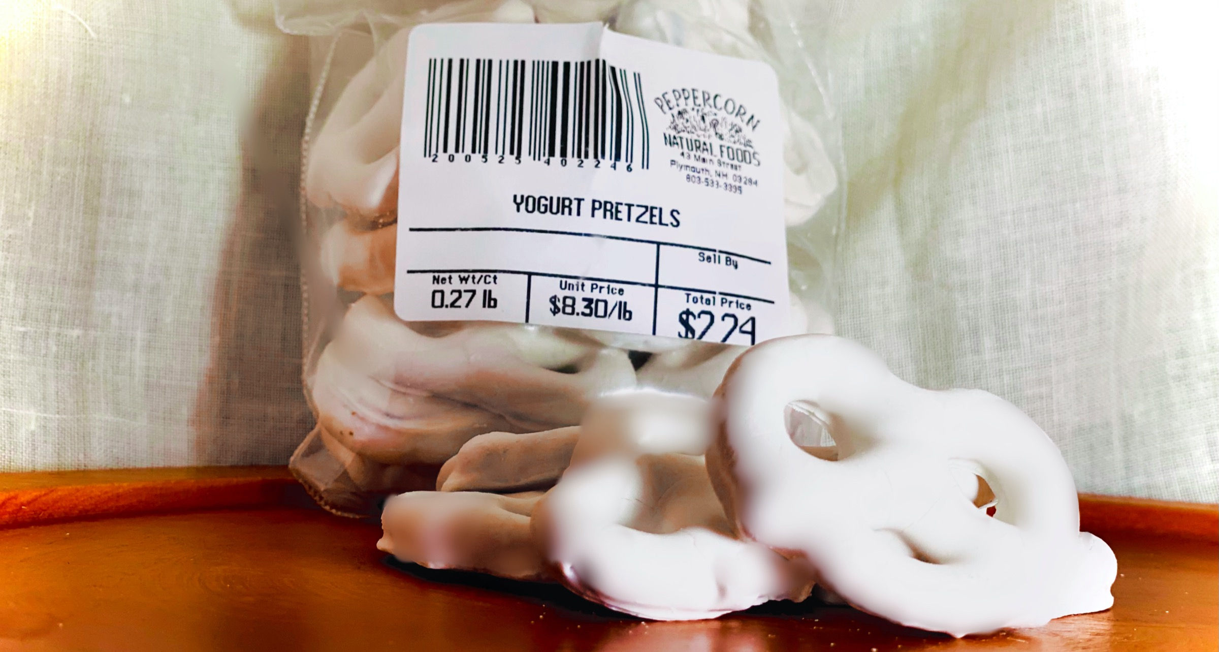 Yogurt Covert Pretzels, Sunridge Farm