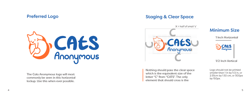 Cats Anonymous brand guide page 3