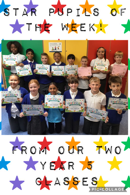 Year 5 - Star Pupils of the Week