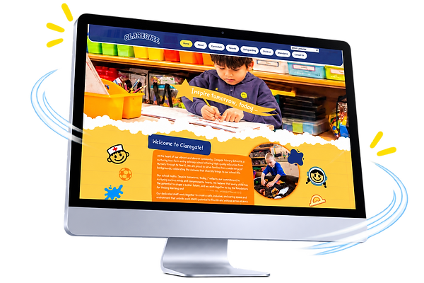 Claregate School Website Monitor Mockup.png