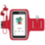 HyperGear ActiveGear Wireless Earphones + Sport Armband Set red