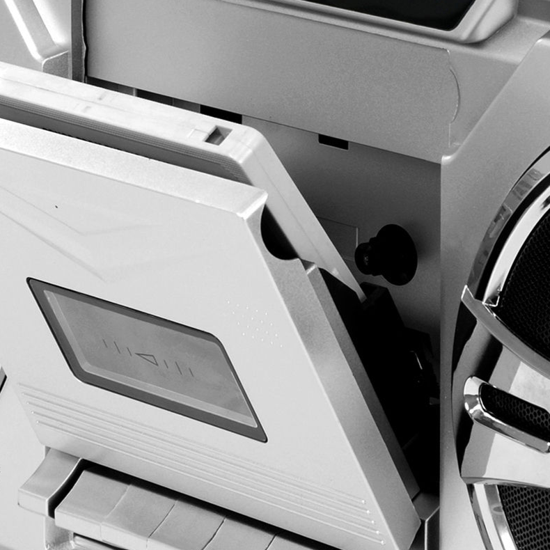 Thumbnail: Victrola VBB-10-SLV Retro Boombox Bluetooth Wireless Cassette AM/FM(Silver)