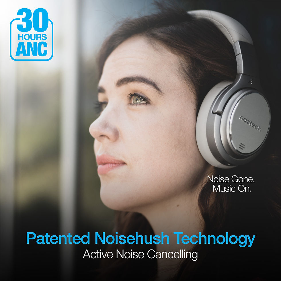 Thumbnail: Naztech DRIVER ANC1000 Active Noise Cancelling Wireless Headphones