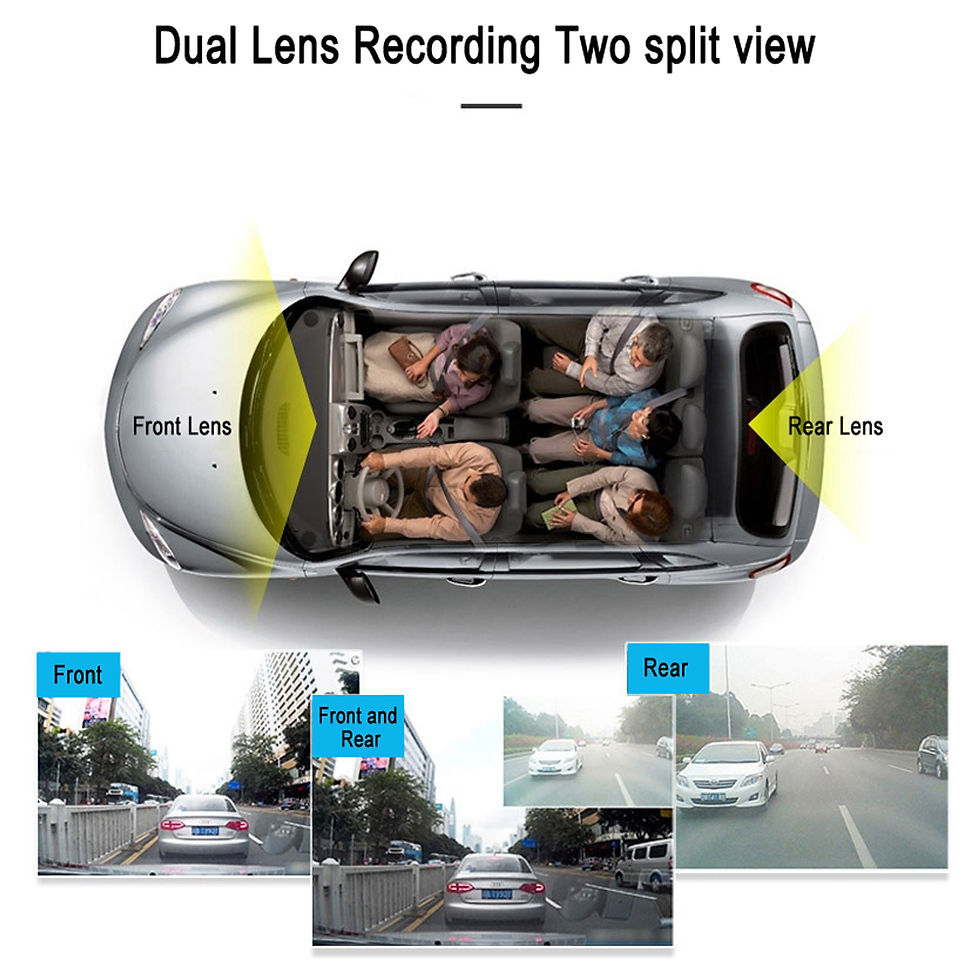 Thumbnail: Rear-View Mirror Vehicle 5" Dash Cam Video Camcorder