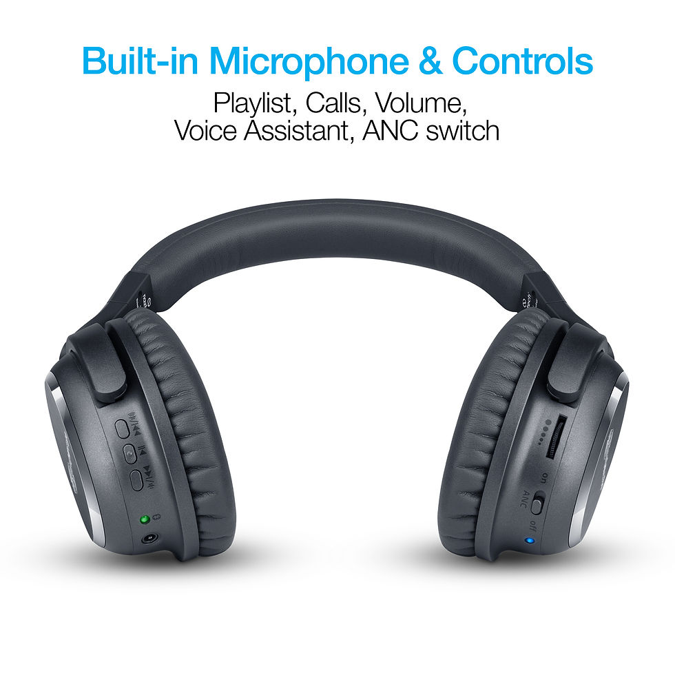 Thumbnail: Naztech i9 Bluetooth Active Noise Cancelling Headphones
