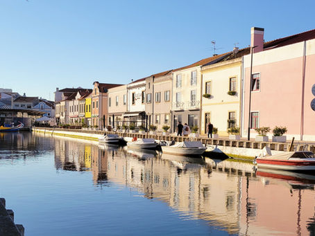 Along a canal in Aveiro, Portugal