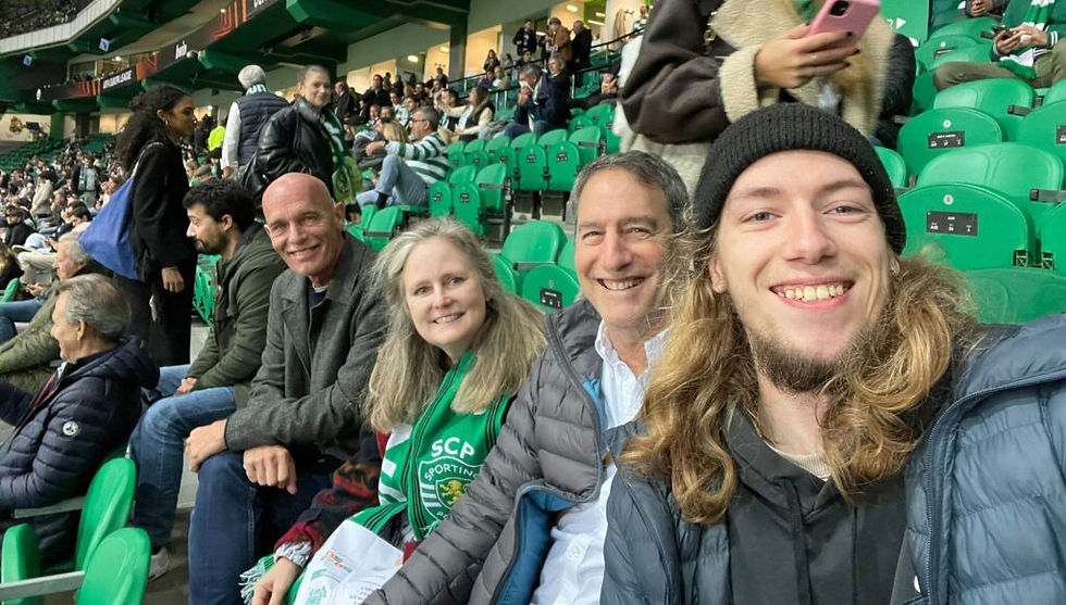 The Gang's All Here At My First Sporting Game (photo by author)