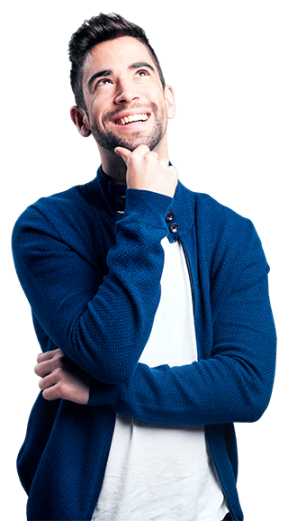 Imagem de homem com dúvida