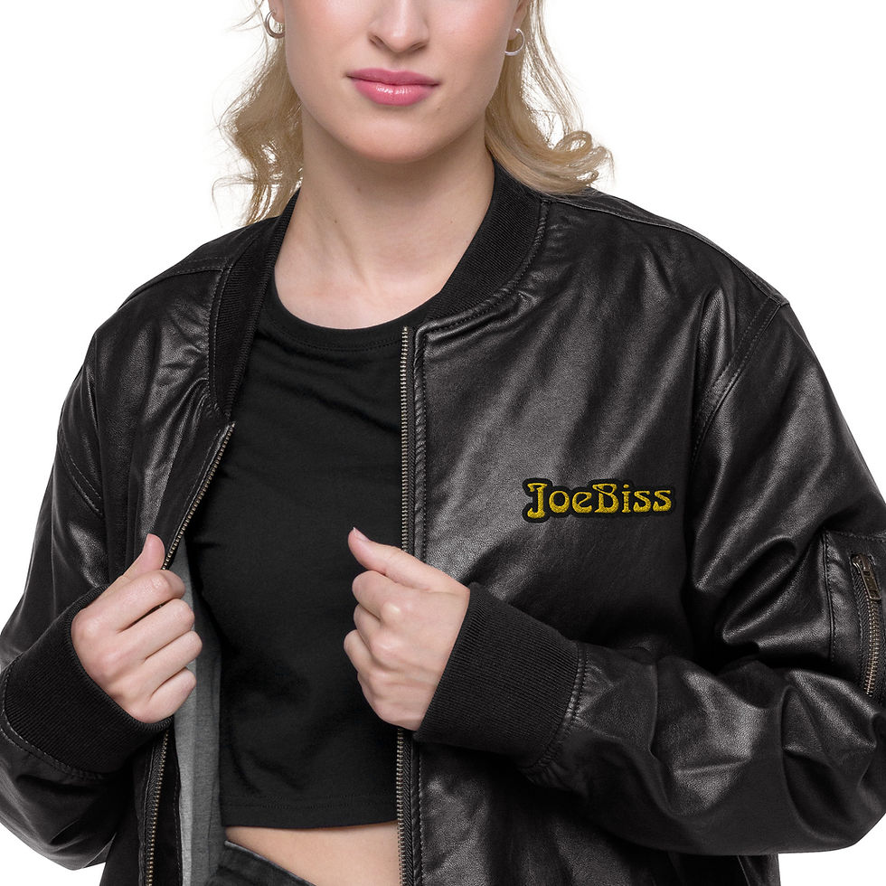 縮圖：Leather Bomber Jacket