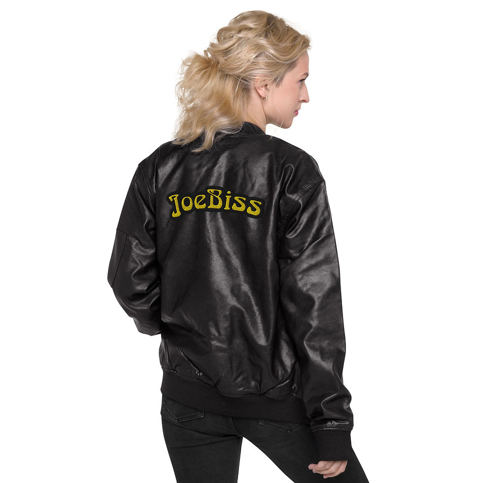 縮圖：Leather Bomber Jacket