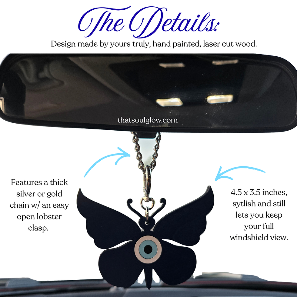 Thumbnail: Butterfly Evil Eye Car Amulet | Evil Eye Nazar