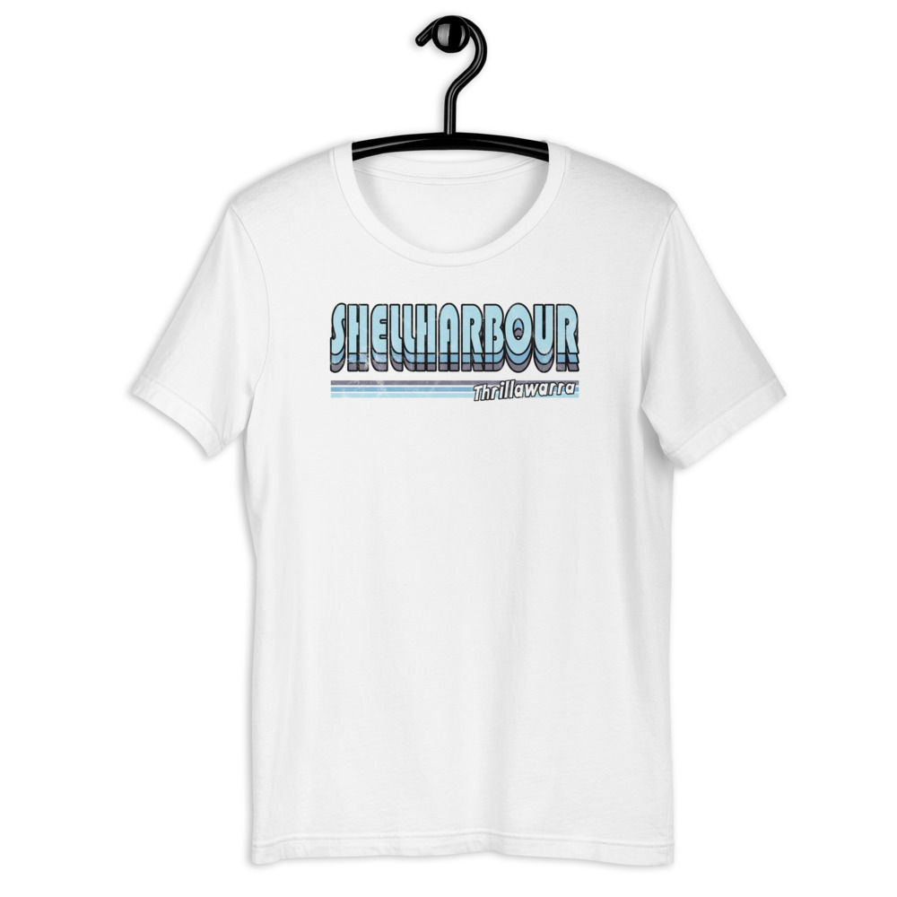 Shellharbour retro stripe - Short-Sleeve Unisex T-Shirt