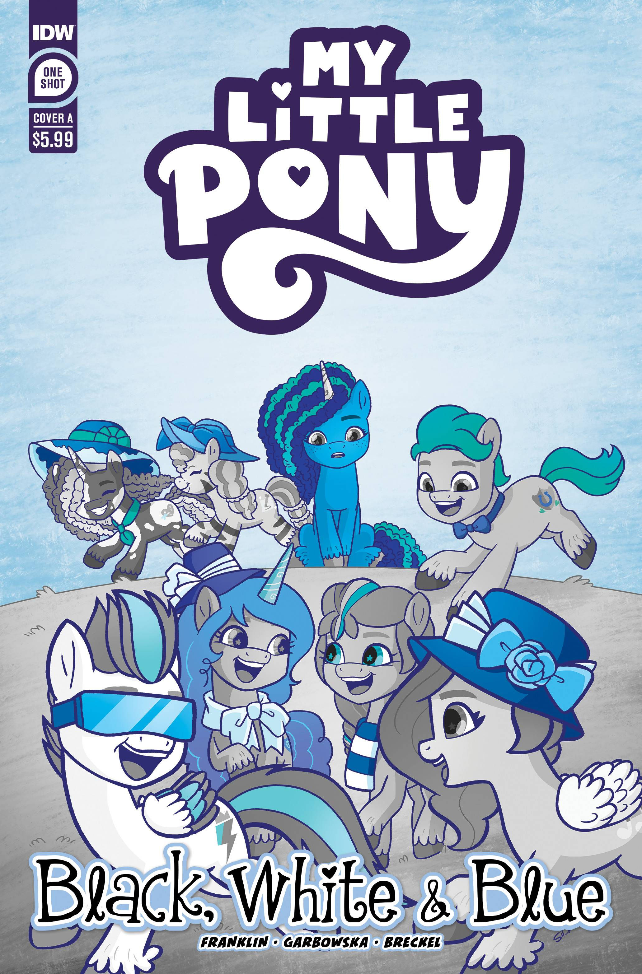 MY LITTLE PONY BLACK WHITE & BLUE #1A