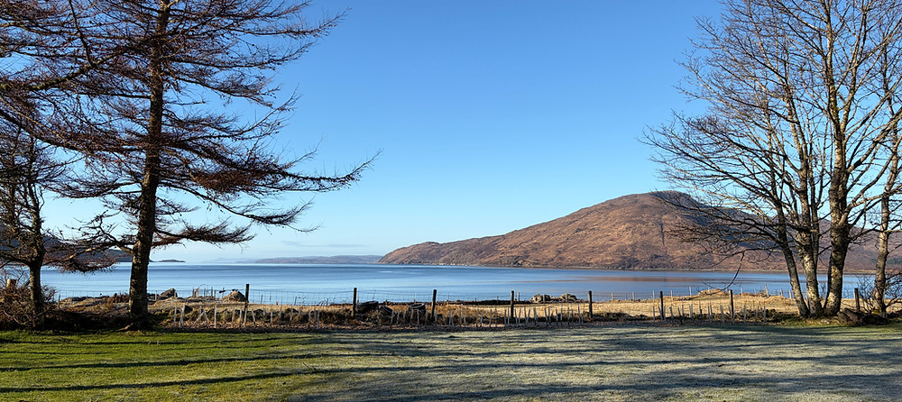 View from Creagan Mhor out to sea to Skye