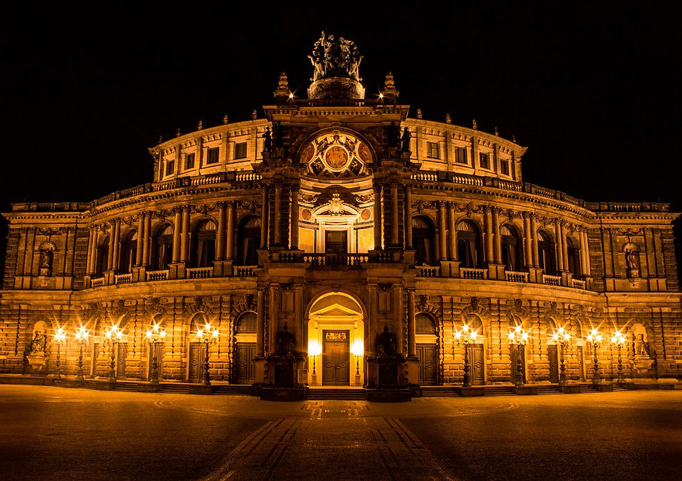 Dresden Opera House at night