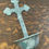 Thumbnail: Vintage German Holy Water Font | Wall-Mount Crucifix with Shell Basin