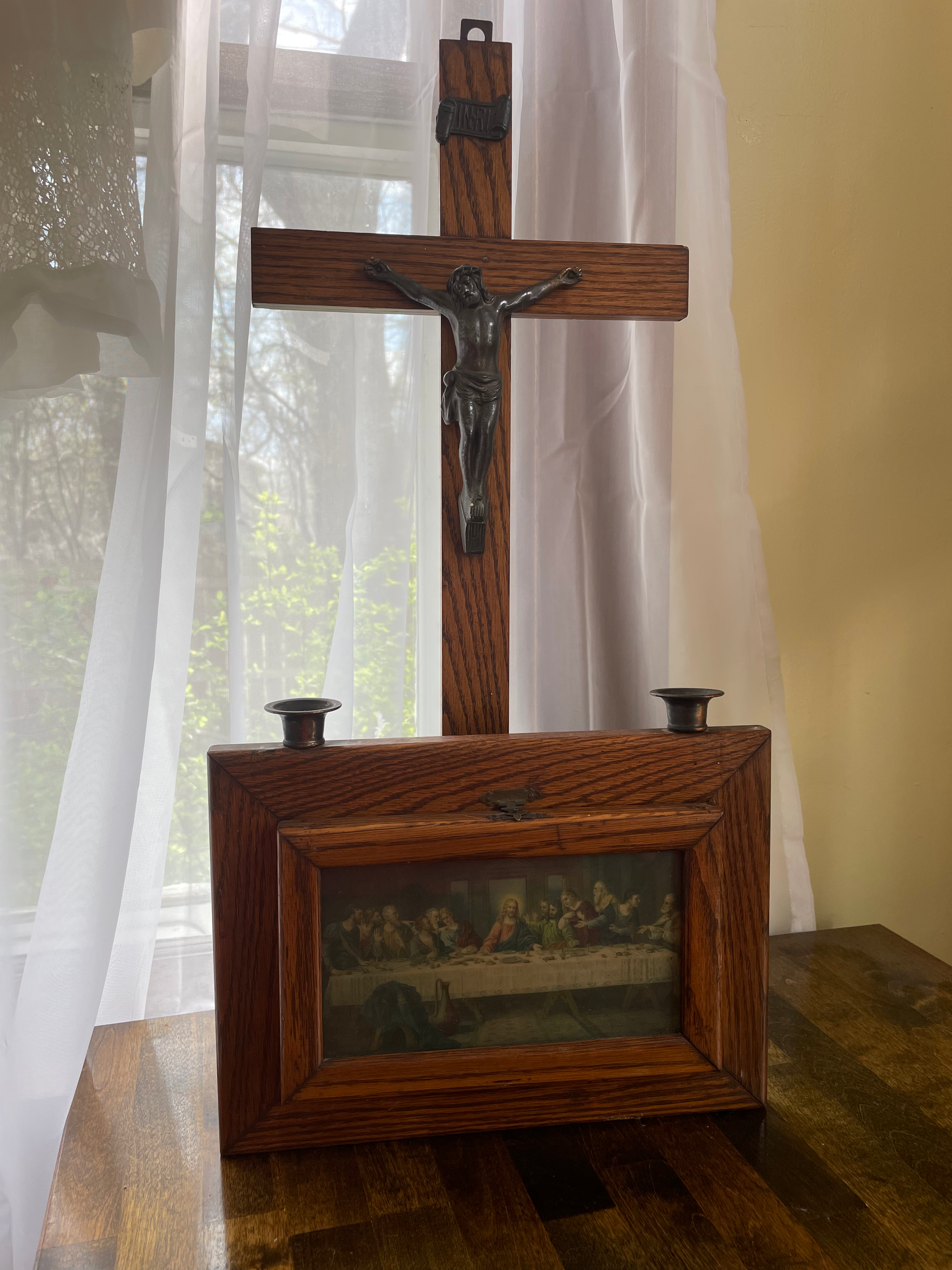 Antique Sick Call Crucifix with Extras