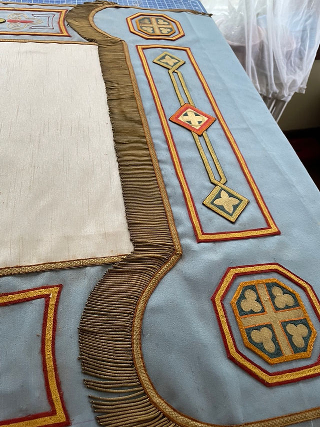 top portion of banner restored