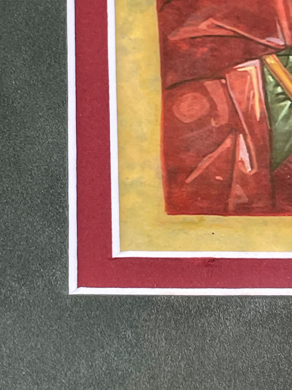 Thumbnail: Antique Framed Print of St. Michael the Archangel Icon