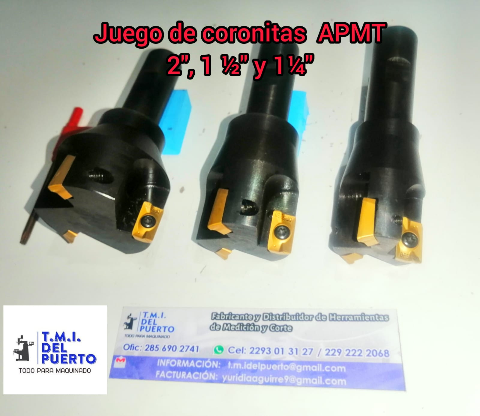 Coronas de fresado con insertos intercambiables