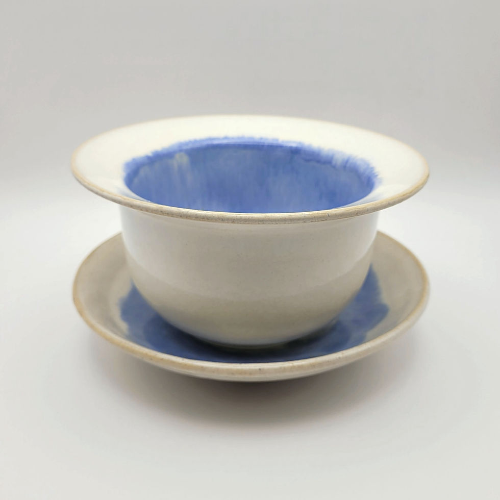 Thumbnail: WATERCOLOR  BOWL AND PLATE SET