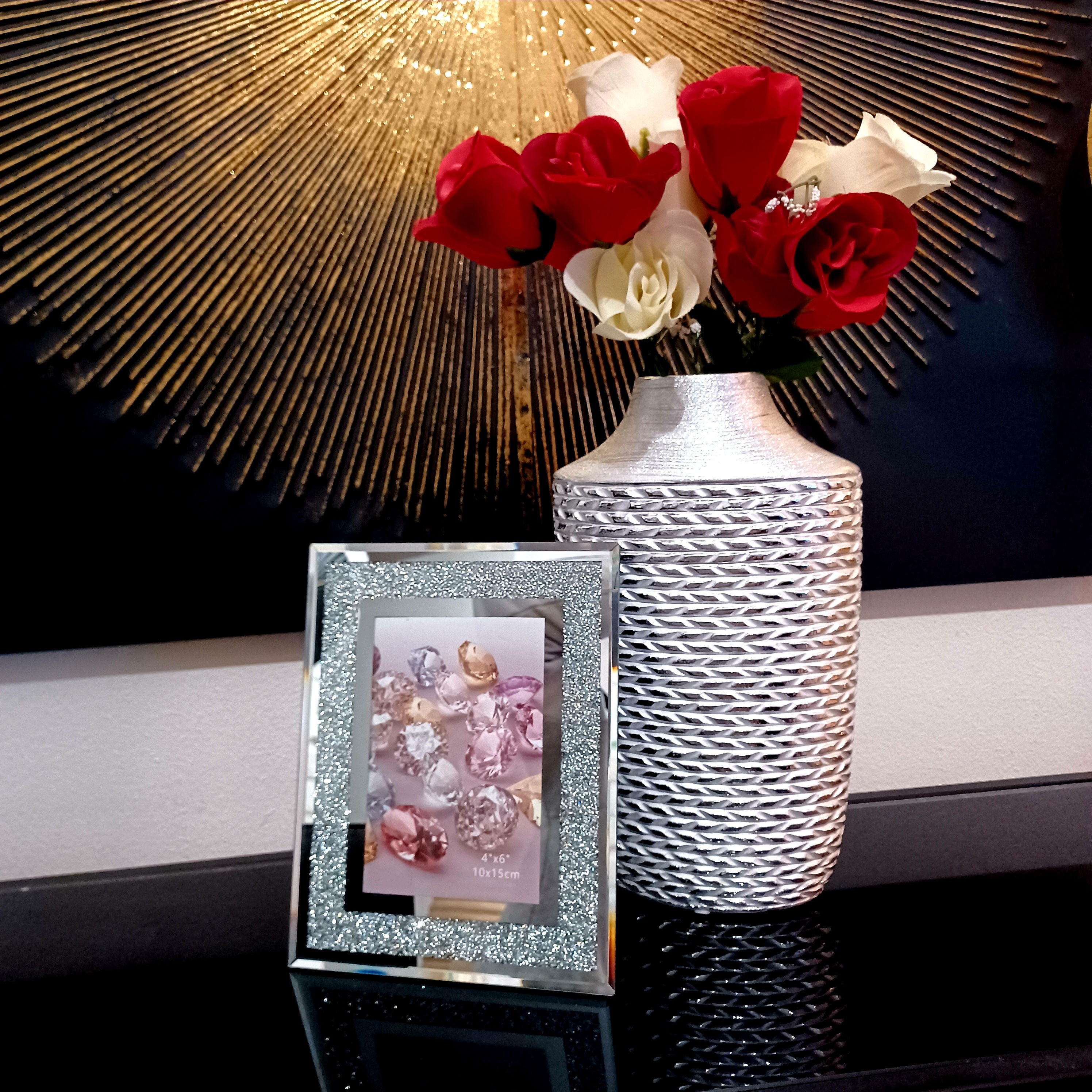 Vase bouteille tressée 