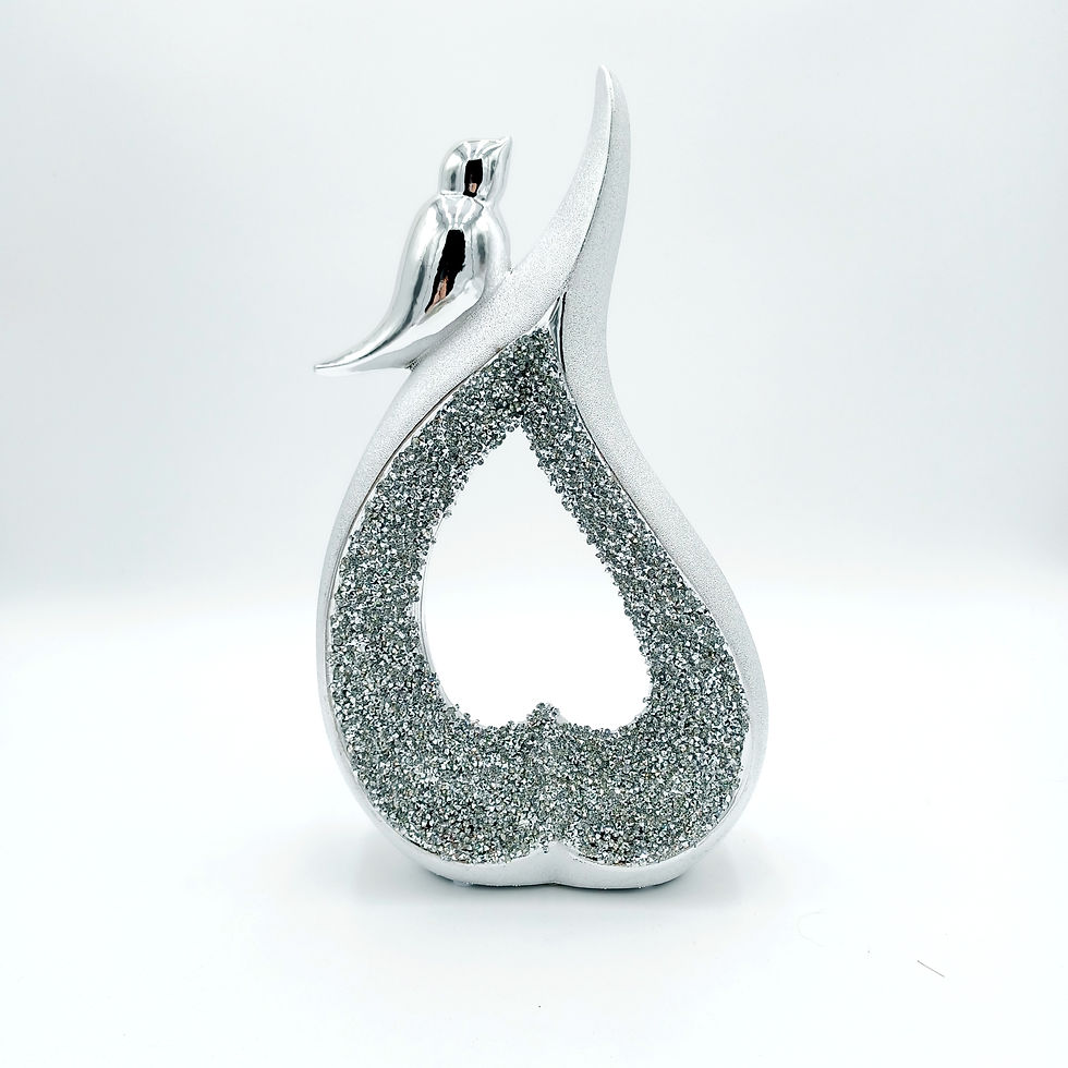 Miniature : Oiseau sur un cœur design en strass 
