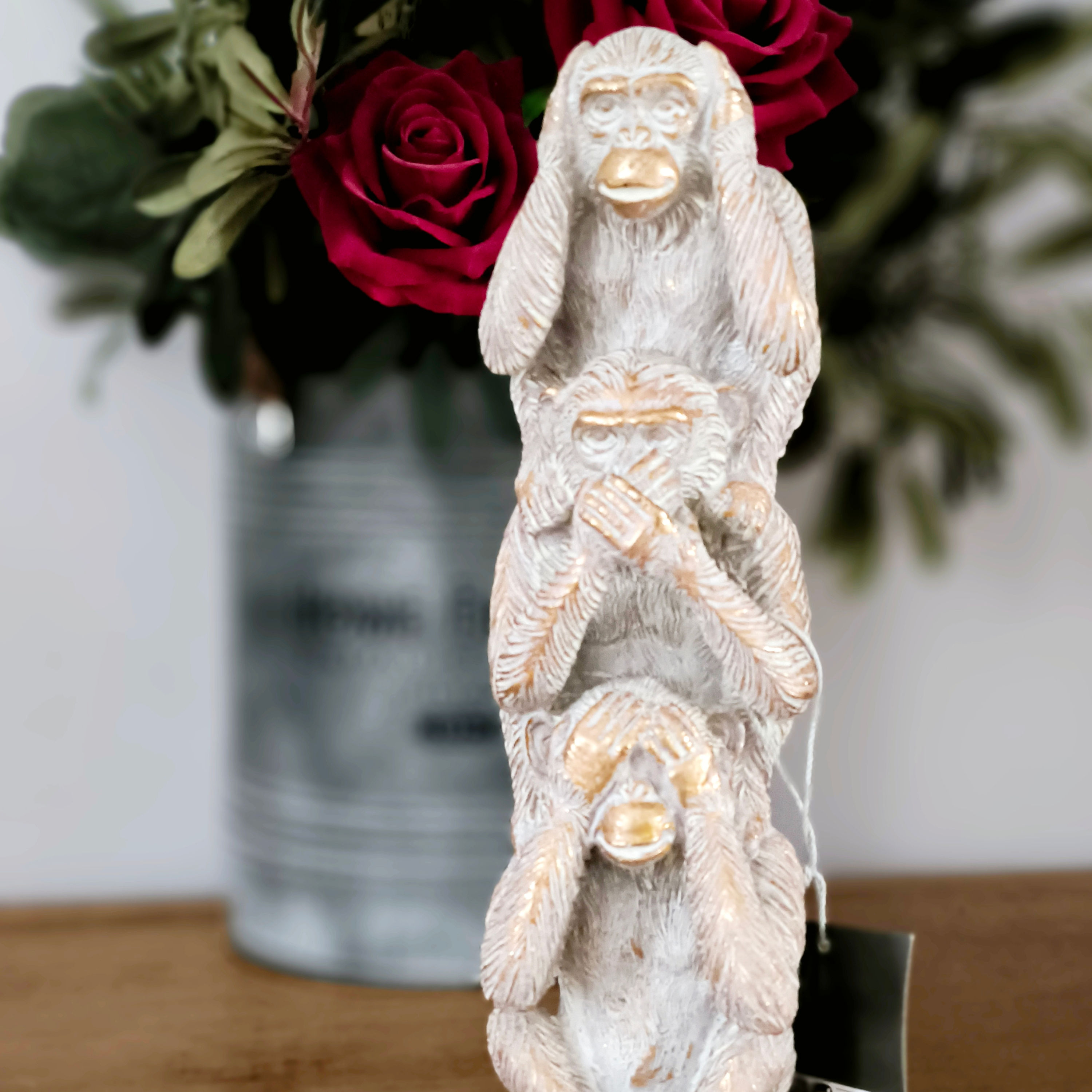 Totem singes, les 3 sages. 