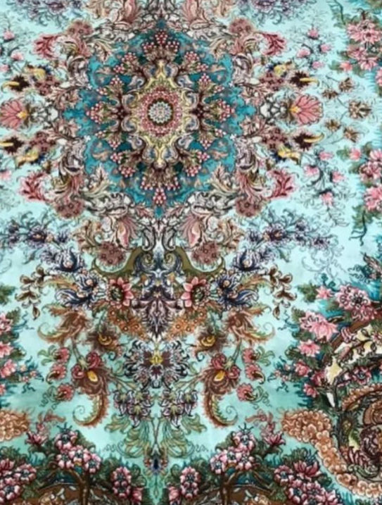 Persian Tabriz Hand-Knotted Silk & Wool Rug - Multiple Sizes Available