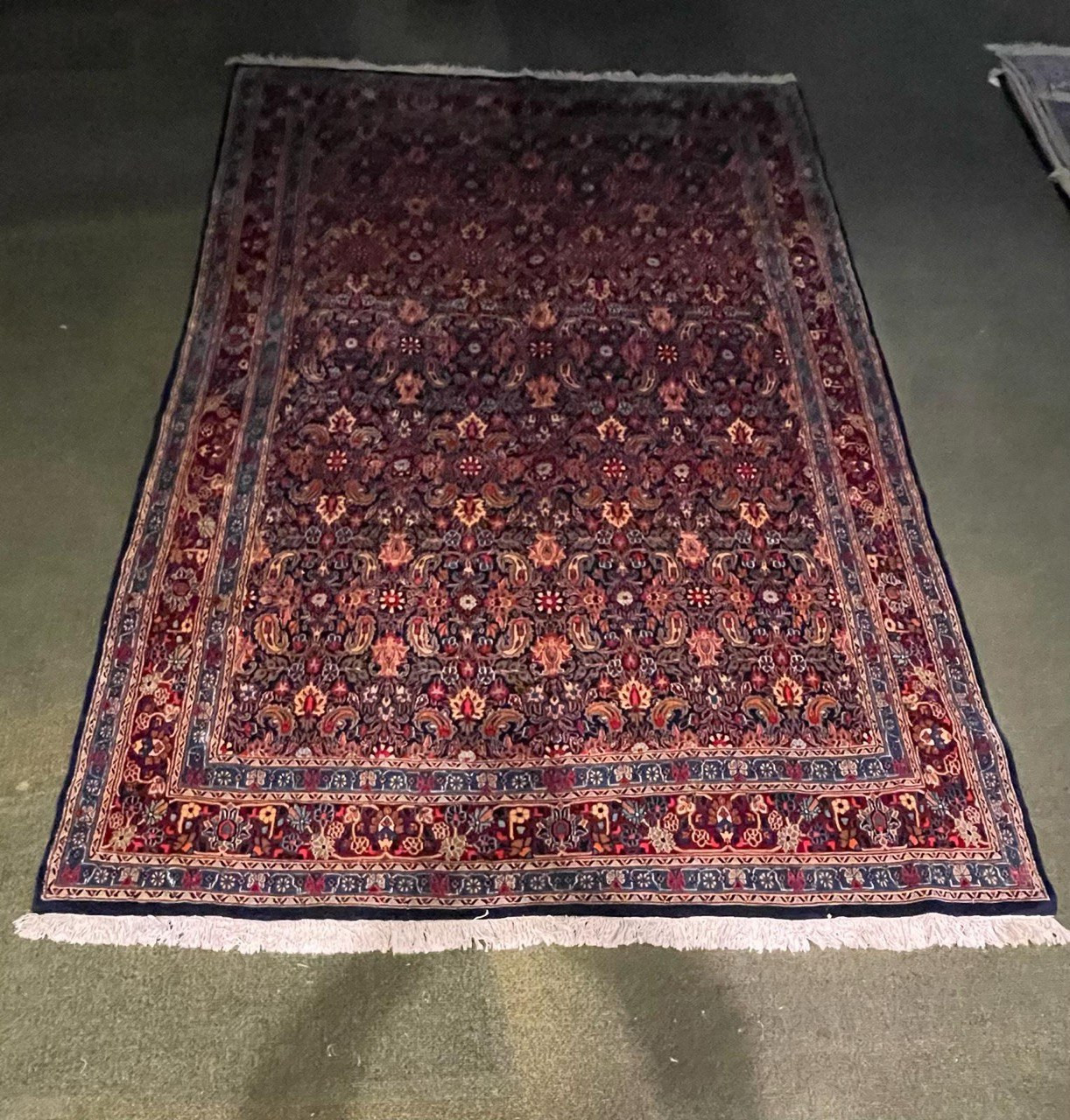 Hand-knotted Persian Tabriz rug made of wool, 7' x 9.1'