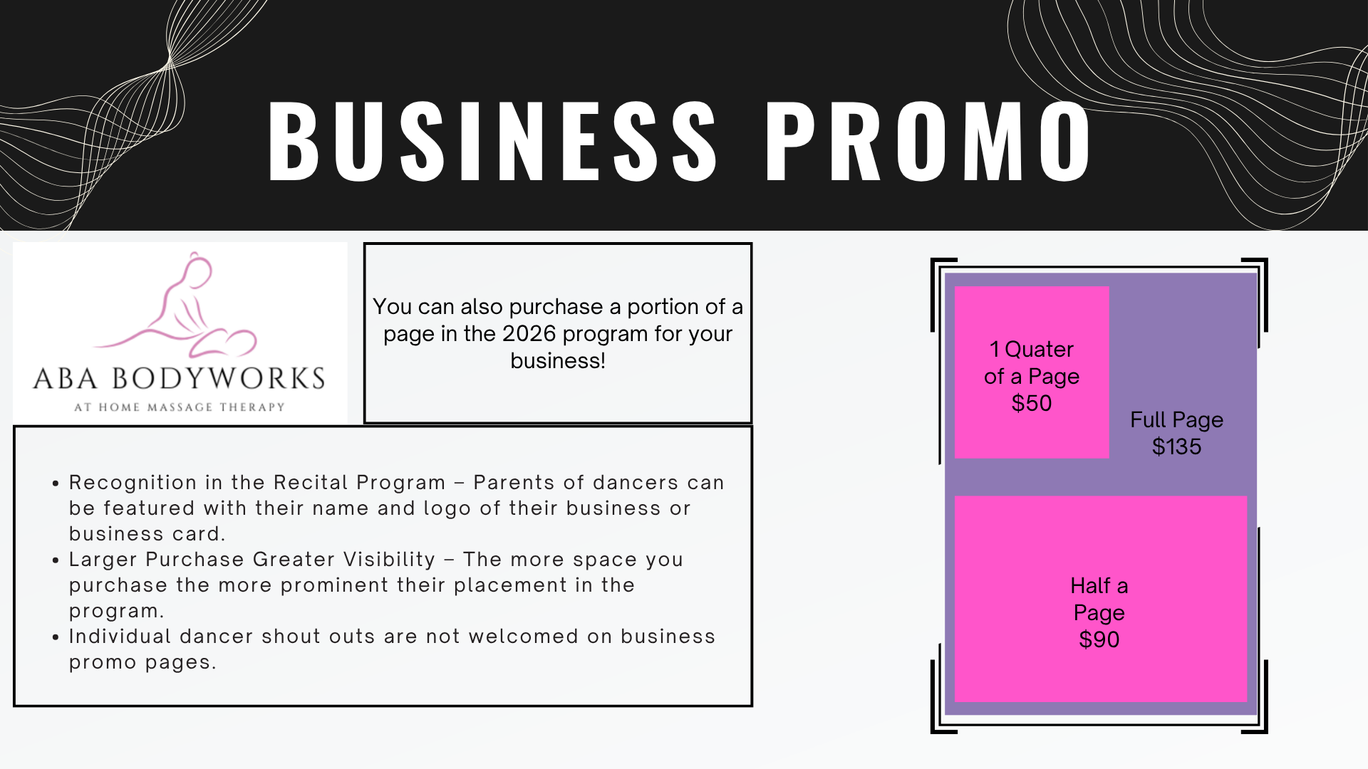 Business Promo - Recital Program