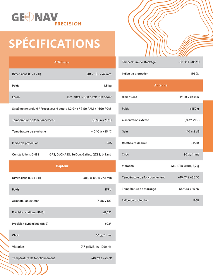 Fiche technique EasyNav