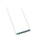 Thumbnail: Delicate apatite bar necklace, 22-24" stainless steel chain