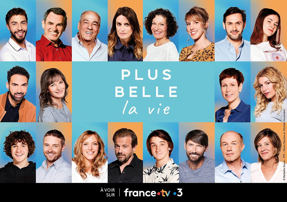 Plus Belle La Vie logo et acteurs