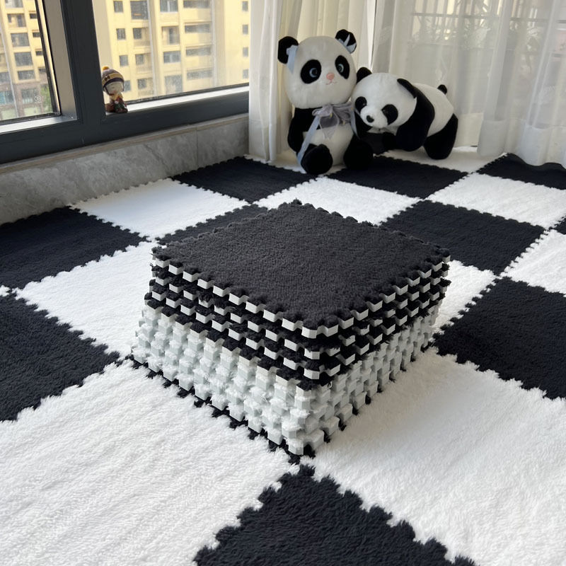 Solid color stitching floor mat