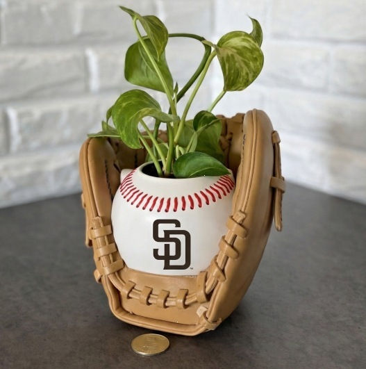Baseball lovers table decorative flower pot/car decorative