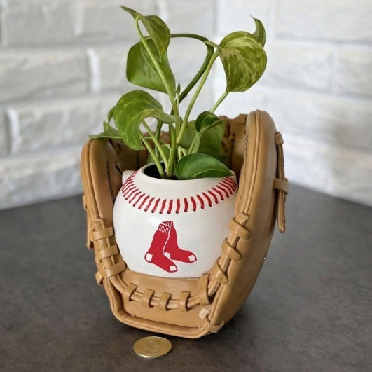 Baseball lovers table decorative flower pot/car decorative