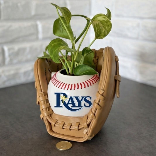 Baseball lovers table decorative flower pot/car decorative
