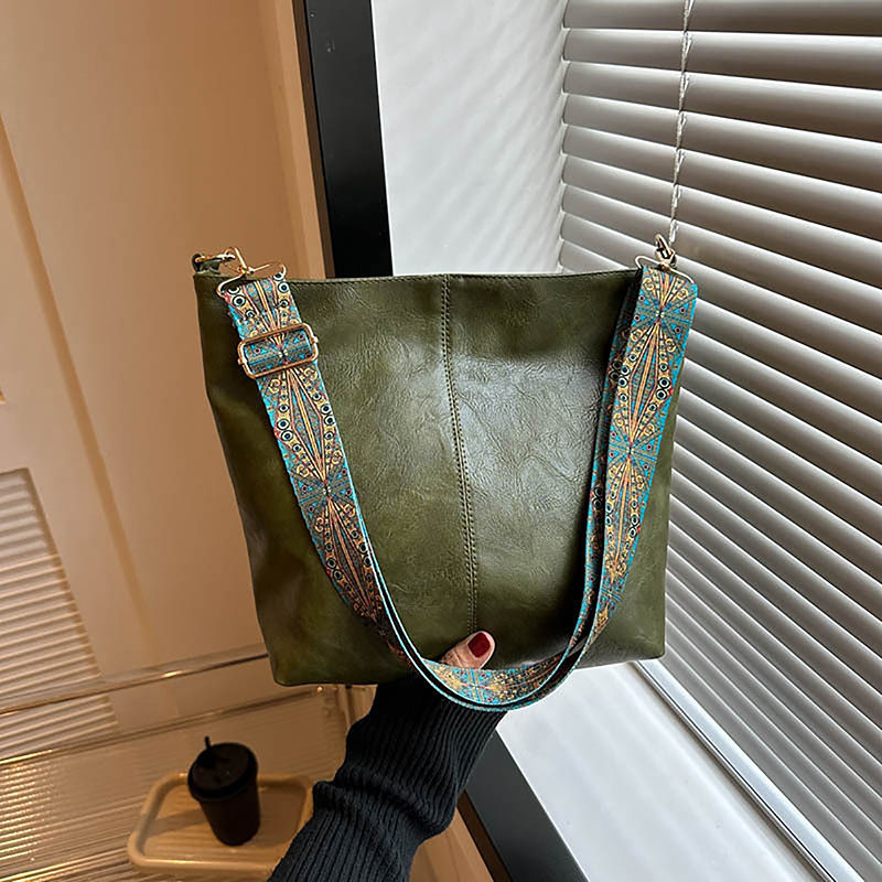 Miniatura: Bolsa de ombro com alça geométrica larga, bolsa crossbody de grande capacidade
