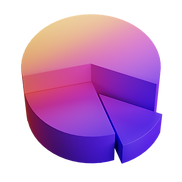 3D multicolour pie chart